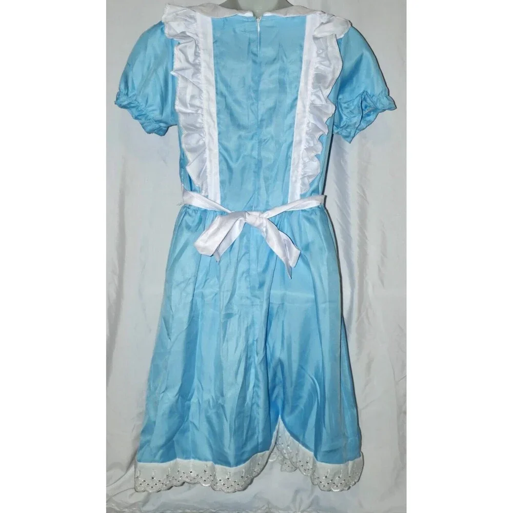 Classic Alice-Inspired Light Blue and White Girls' Halloween Costume